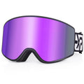 EXP VISION Ski/Snowboard Goggles Parent-child Snow Goggles Over Glasses for Men Women Youth (Adult Ski Goggles-Purple)