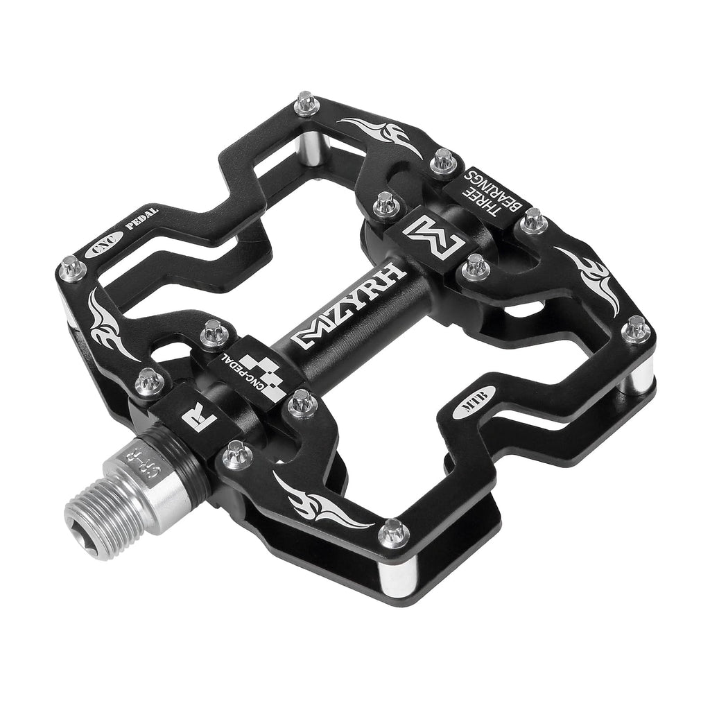 Pedales de Aluminio MZYRH de Plataforma para MTB y BMX (9/16")