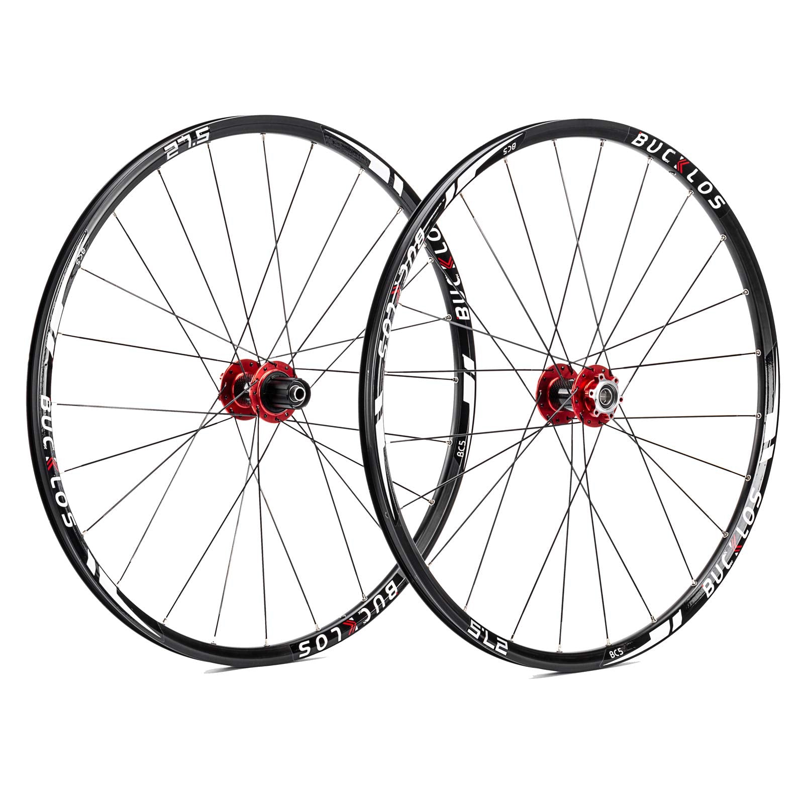 Juego de Ruedas Bucklos MTB 26" – Mazas de Carbono y Rayos Planos