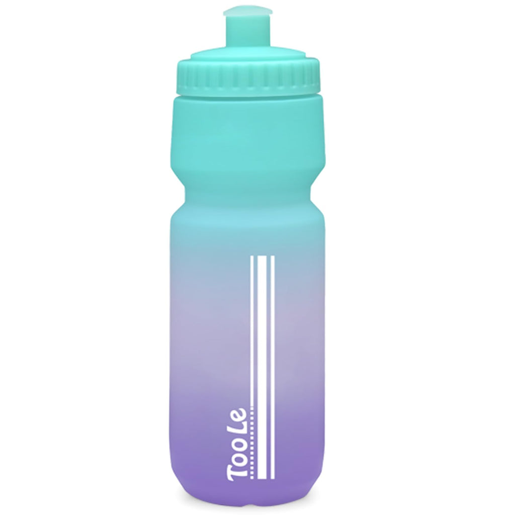 24oz Bike Water Bottle Cycling Squeeze Water Bottle Leakproof BPA Free with Capacity Scale w/Pull Top Lid Reusable for Bicycle GymCamping Hiking