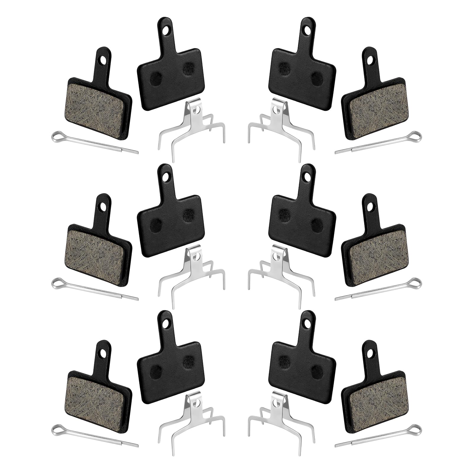 Pack de 6 Pares de Balatas de Resina Semi-Metálicas – Compatibilidad Universal Shimano / Tektro