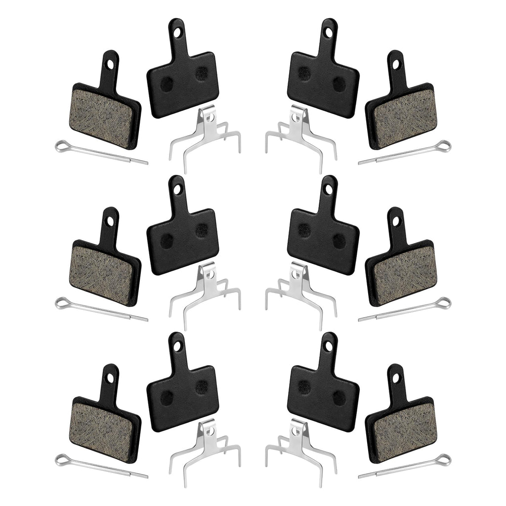 Pack de 6 Pares de Balatas de Resina Semi-Metálicas – Compatibilidad Universal Shimano / Tektro