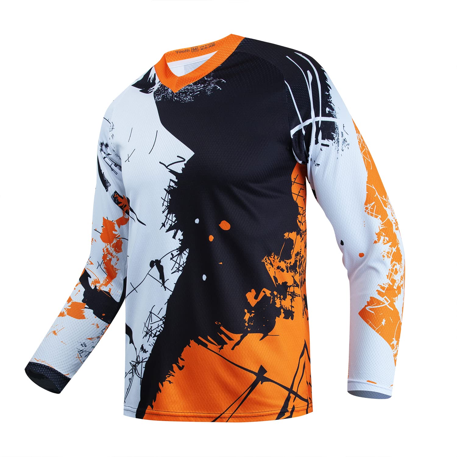 Child Element Racewear powersports Jerseys Cycling MTB Bicycle Mountain Bike Jersey Shirt for Youth Orange